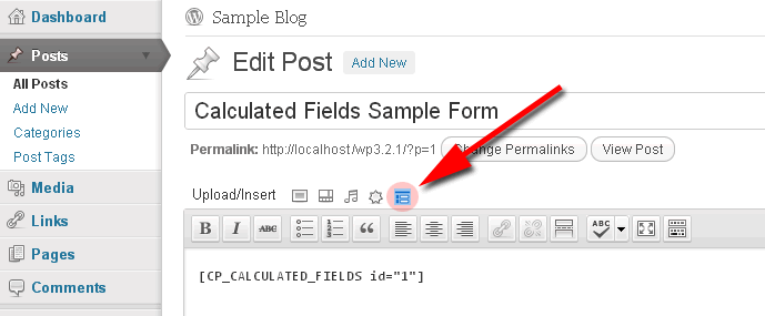 calculated fields form wordpress